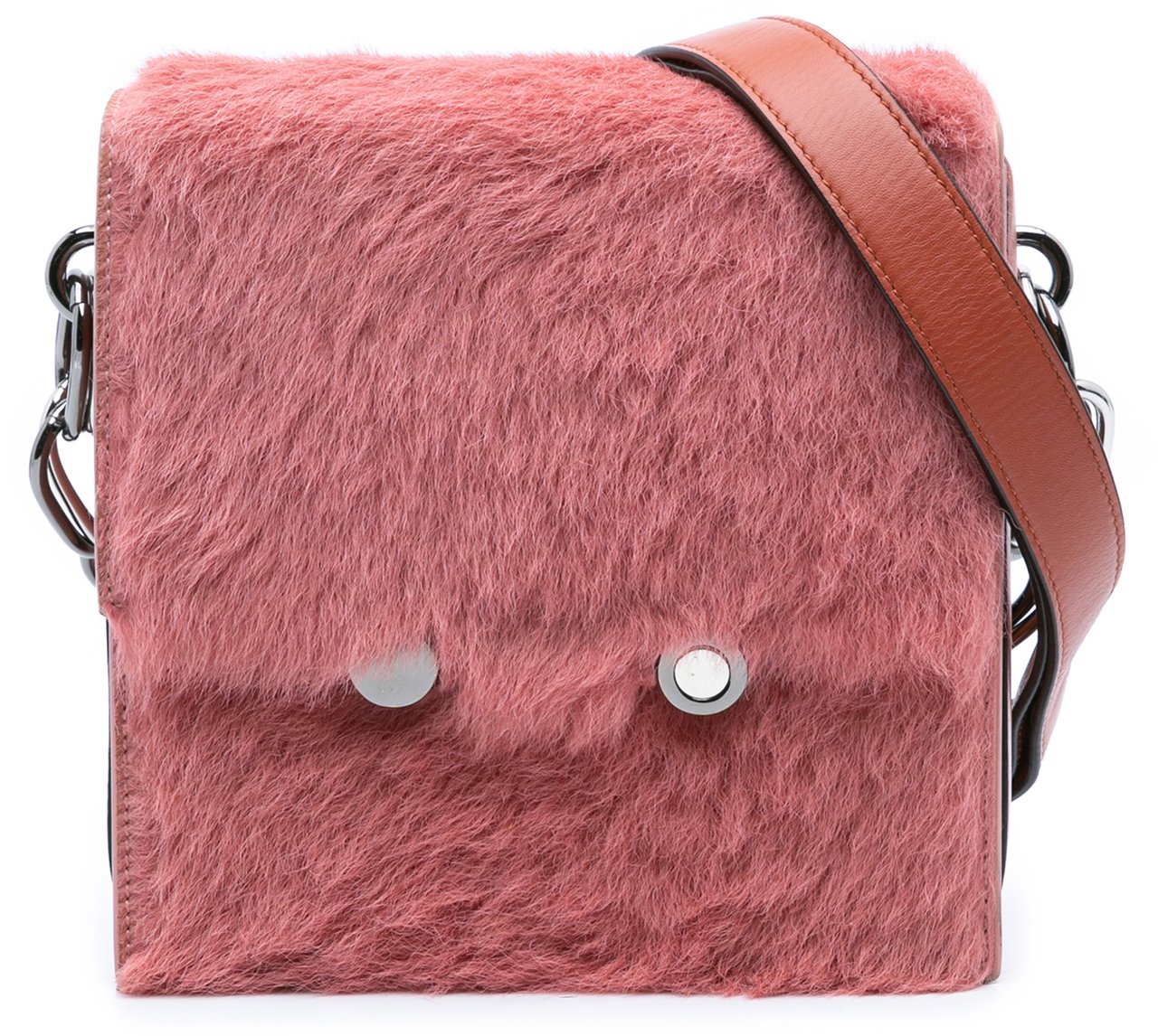 Marni Shearling Chain Crossbody Roze