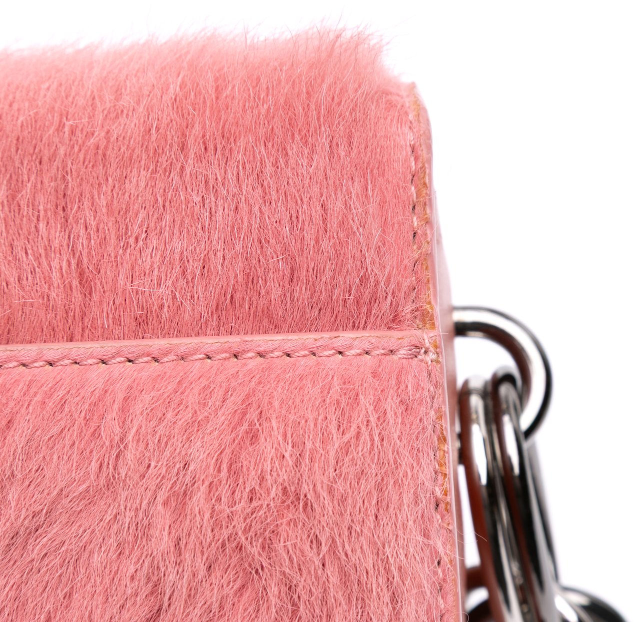 Marni Shearling Chain Crossbody Roze