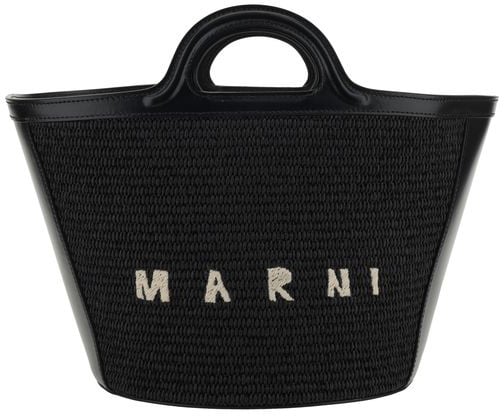 Marni Marni Black Cotton Shoulder Bag Zwart