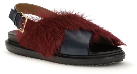 Marni Multicolor Calf Leather Bos Taurus Flat Sandals Divers