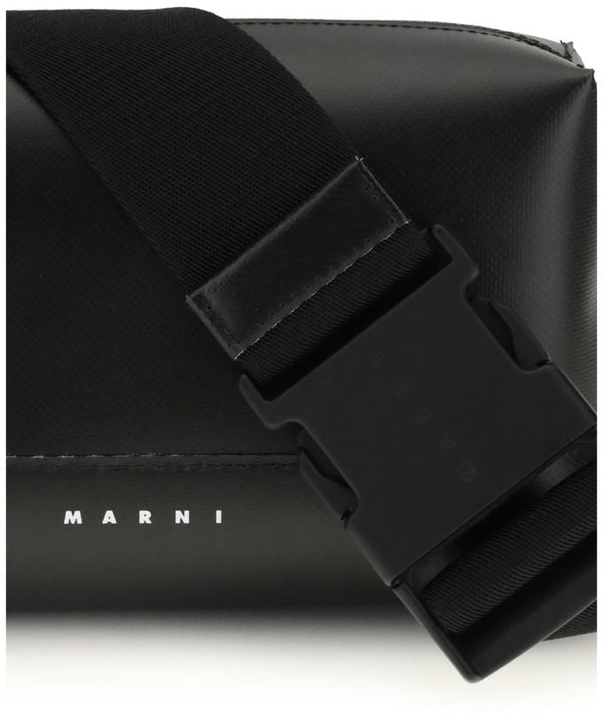 Marni Marni Black Calf Leather Bos Taurus Shoulder Bag Zwart