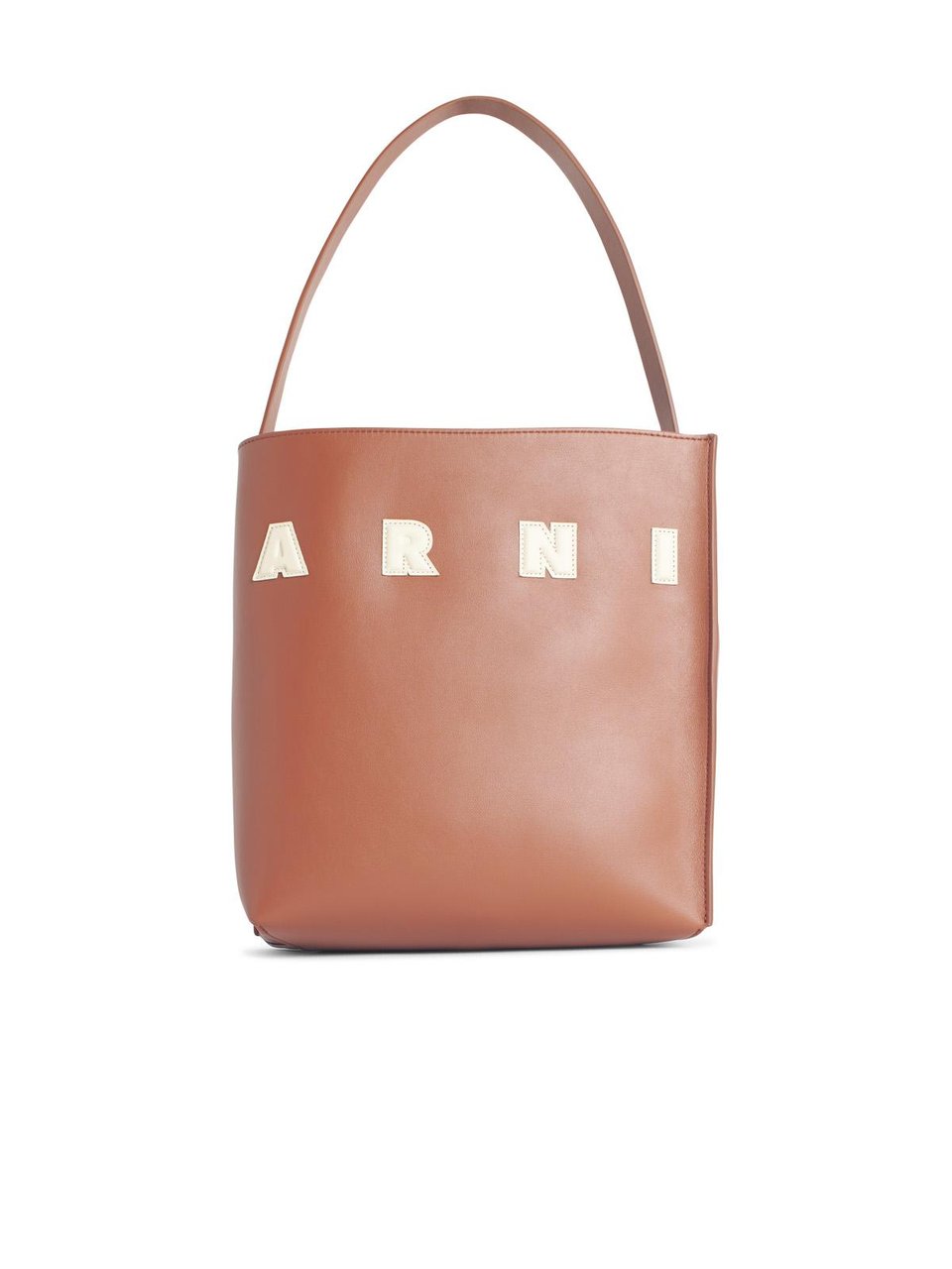 Marni Museo' Brown Leather Bag Neutraal