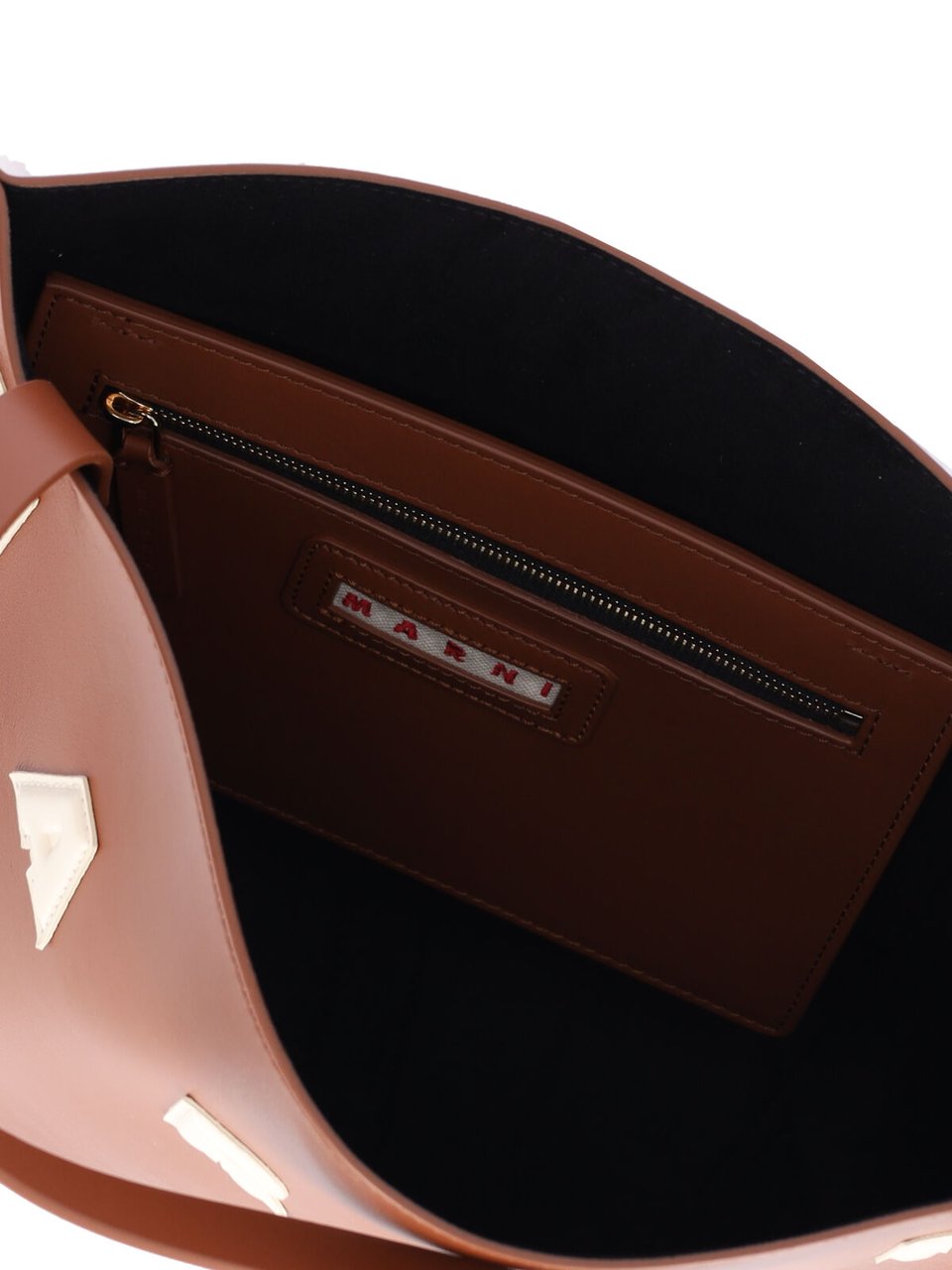 Marni Museo' Brown Leather Bag Neutraal