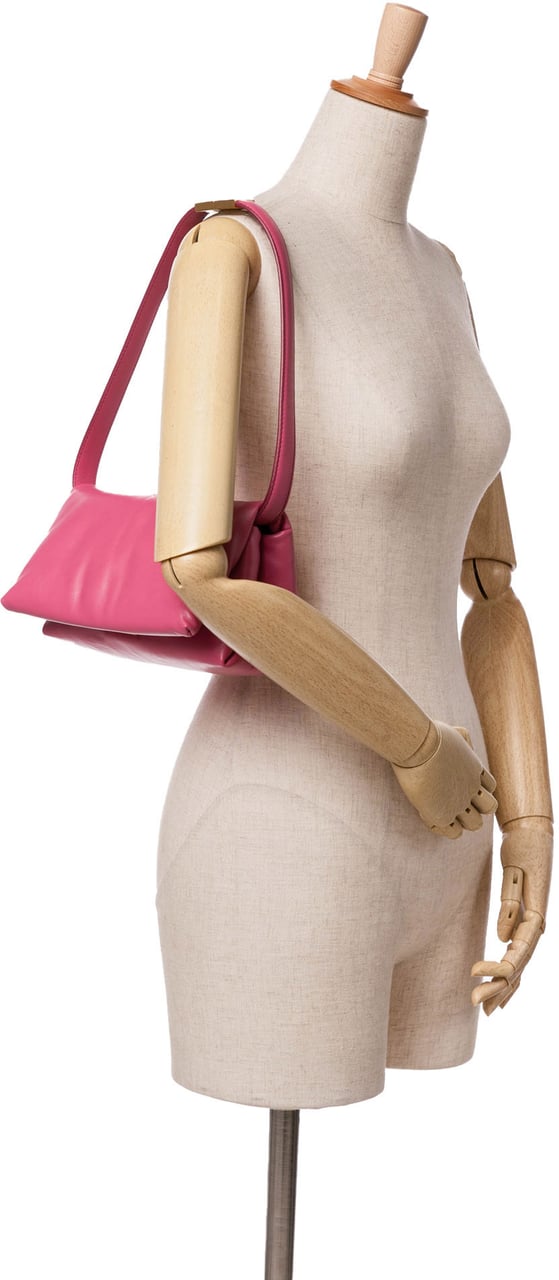 Marni Small Leather Prisma Crossbody Roze