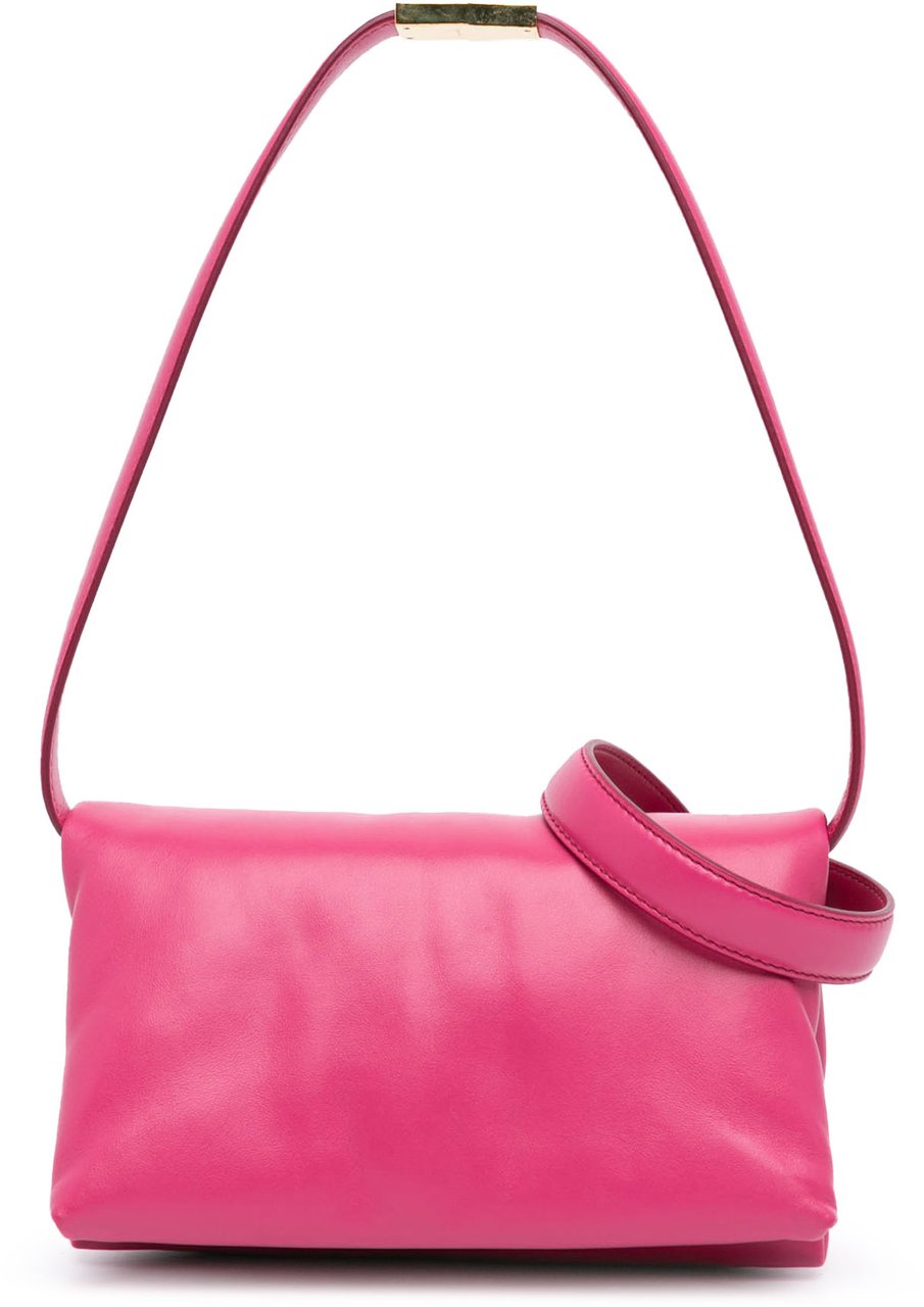 Marni Small Leather Prisma Crossbody Roze