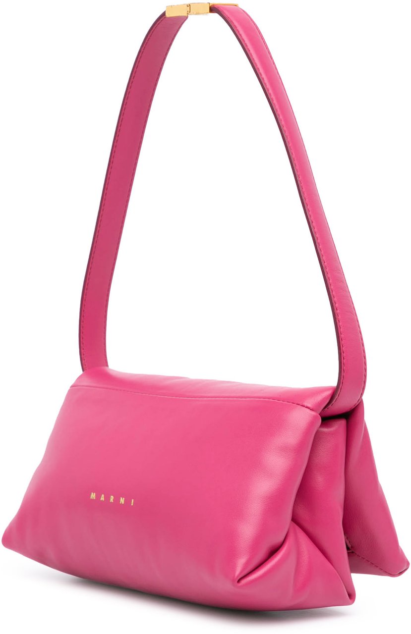 Marni Small Leather Prisma Crossbody Roze