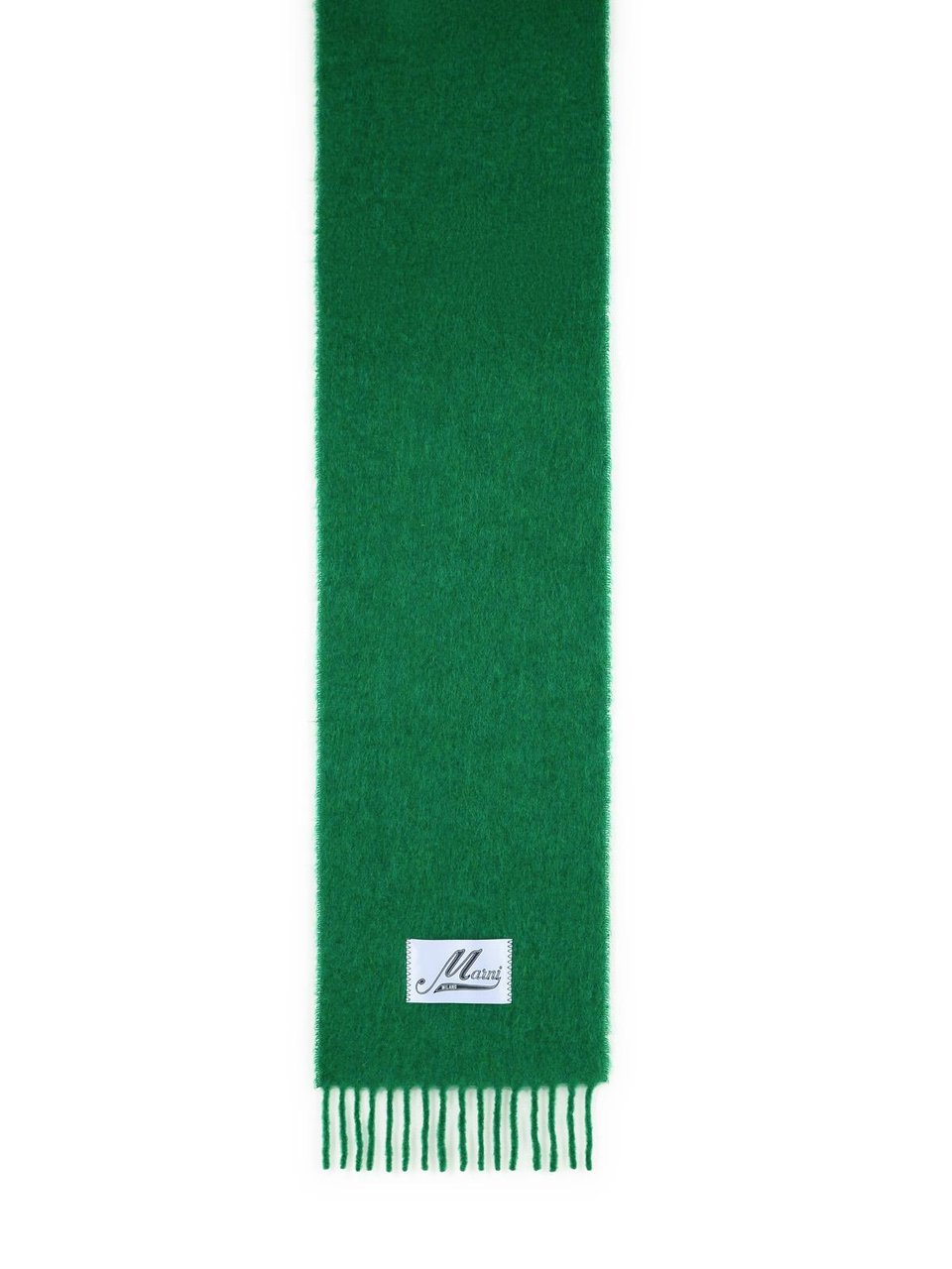 Marni Green Brushed Alpaca Blend Scarf Groen