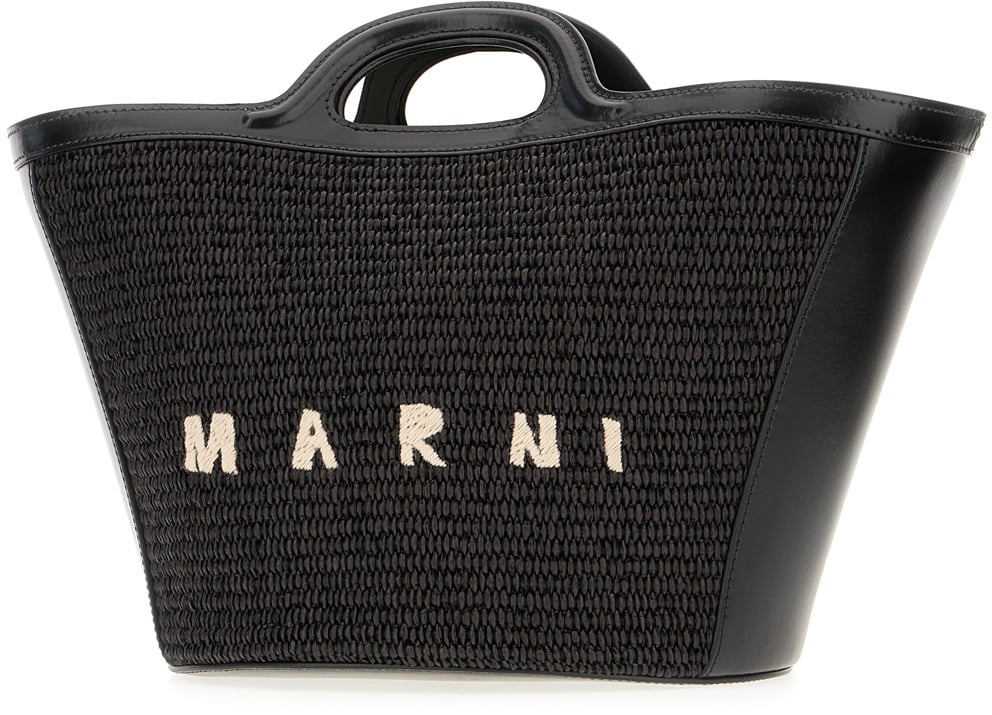 Marni Marni Black cotton and nylon handbag Zwart