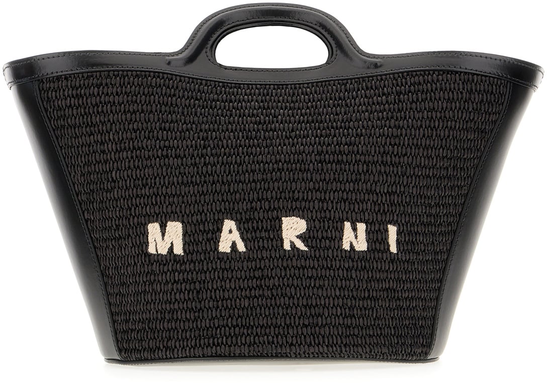 Marni Marni Black cotton and nylon handbag Zwart