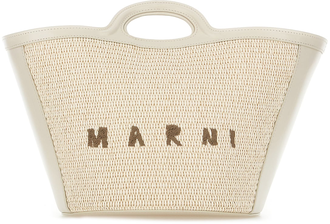 Marni Marni Ivory cotton and nylon handbag Neutraal