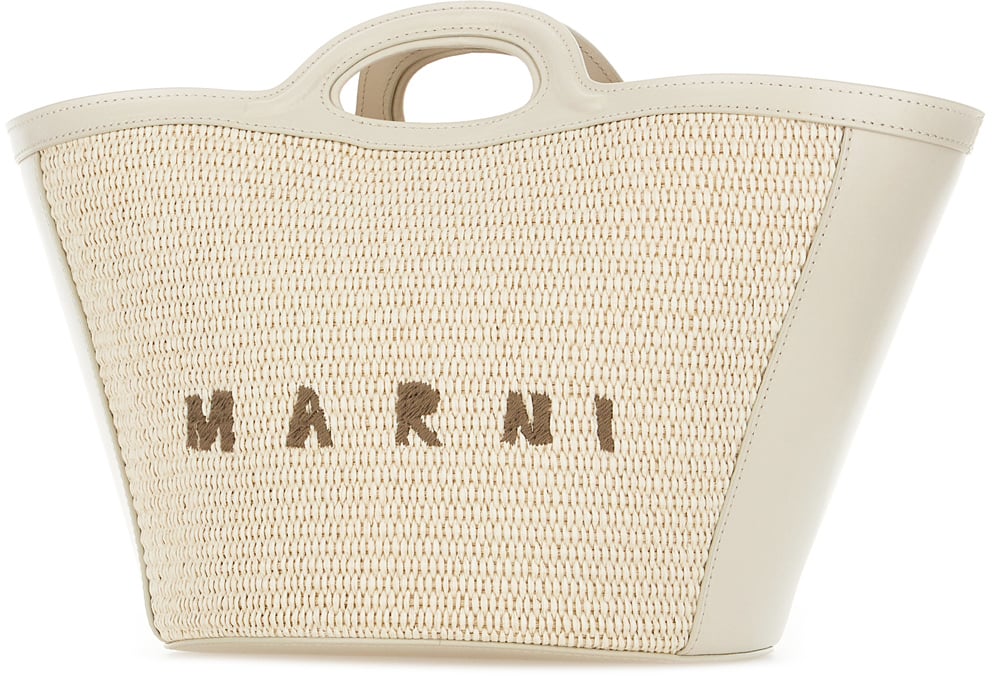 Marni Marni Ivory cotton and nylon handbag Neutraal