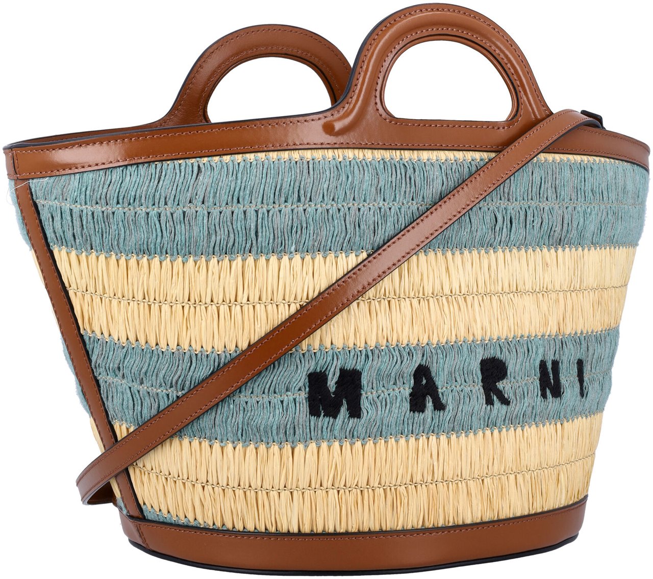 Marni Tropicalia Small Stripes Gold Sand Pale Mint Beige