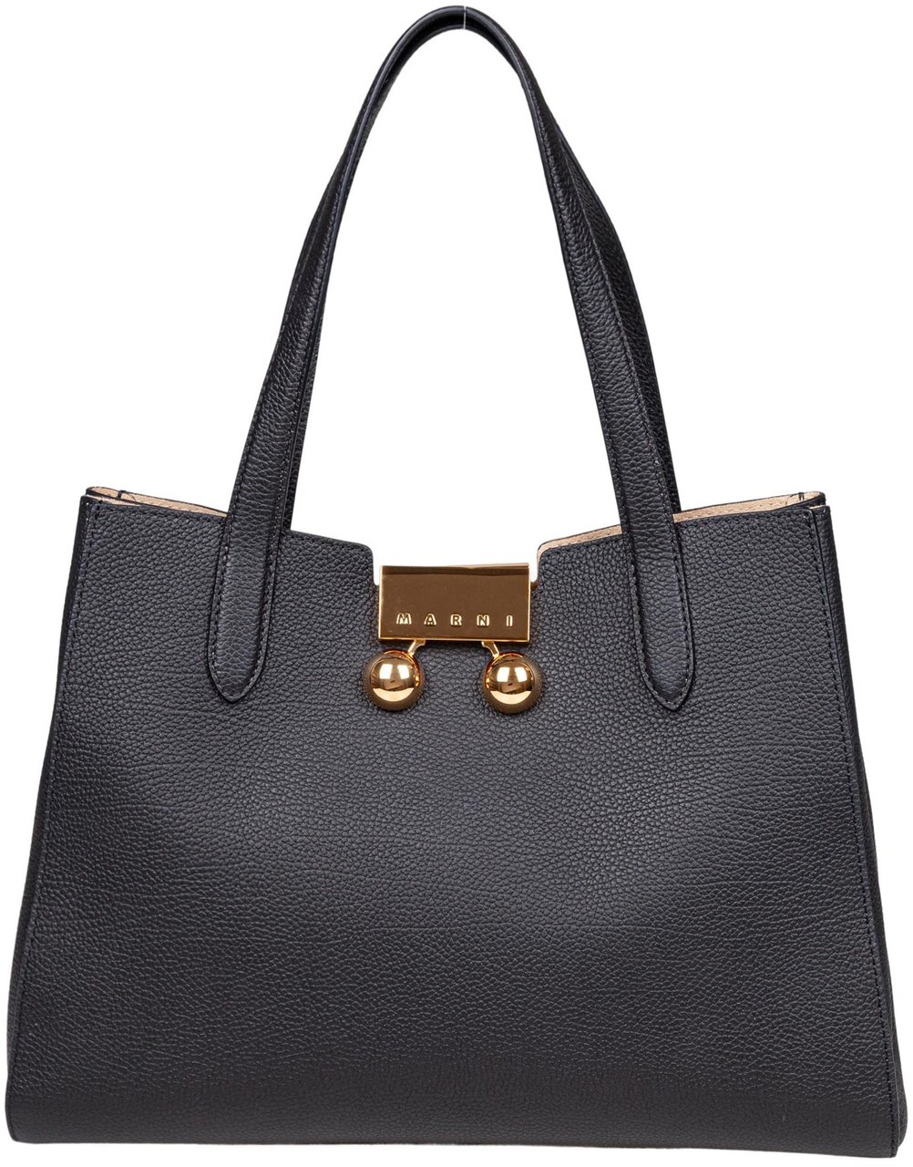 Marni Marni trunkaroo handbag in black leather Zwart