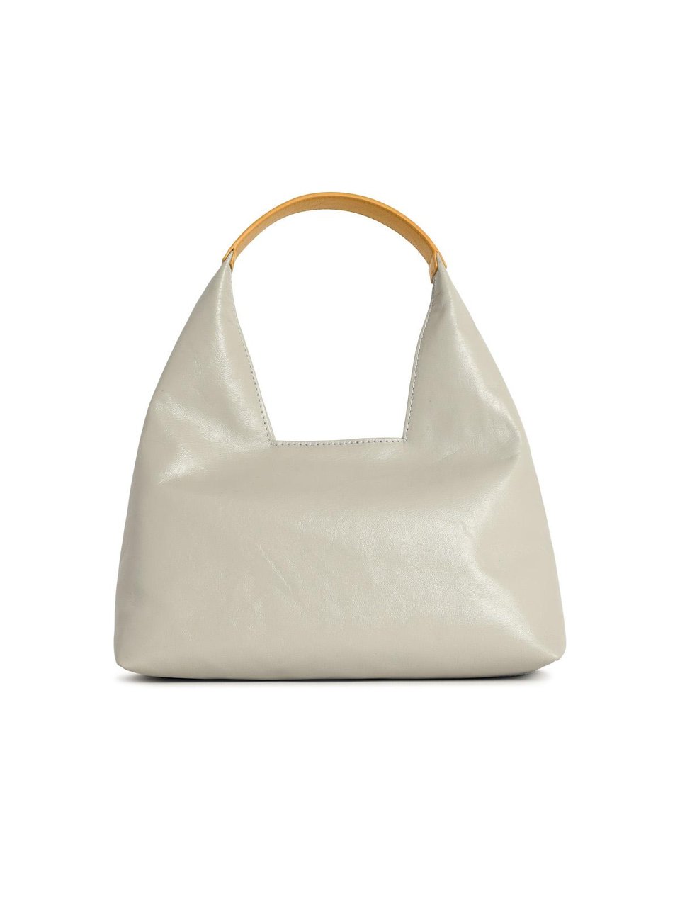 Marni 'Trapeze' Mini Grey Leather Handbag Grijs