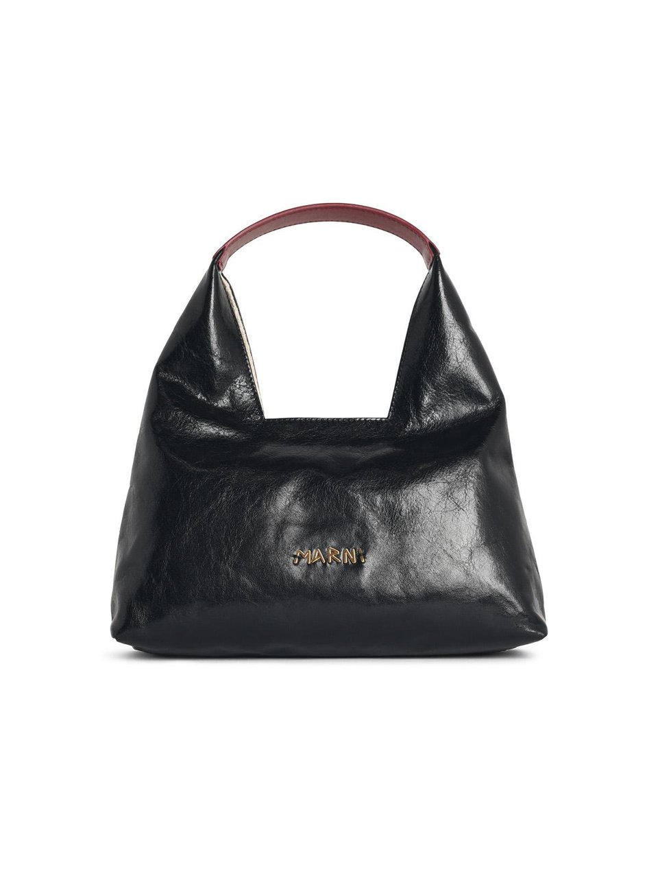 Marni 'Trapeze' Mini Black Leather Handbag Zwart