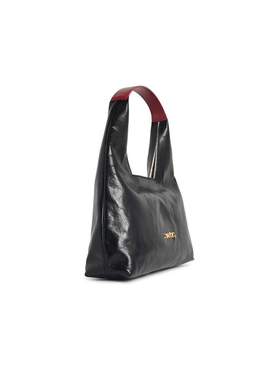 Marni 'Trapeze' Mini Black Leather Handbag Zwart