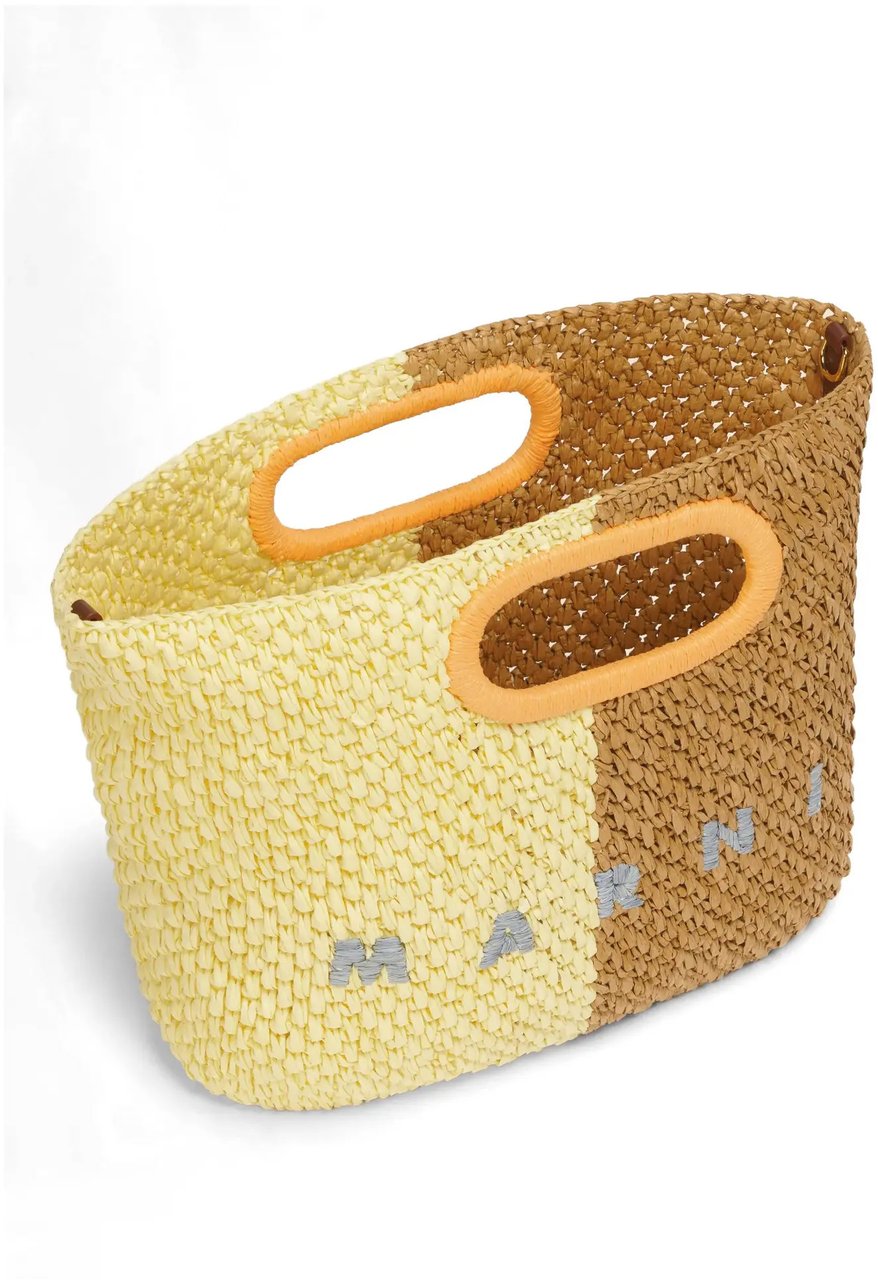 Marni Clutch Yellow/brown Geel