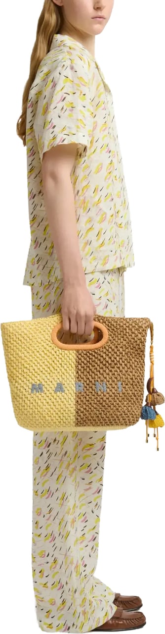 Marni Clutch Yellow/brown Geel