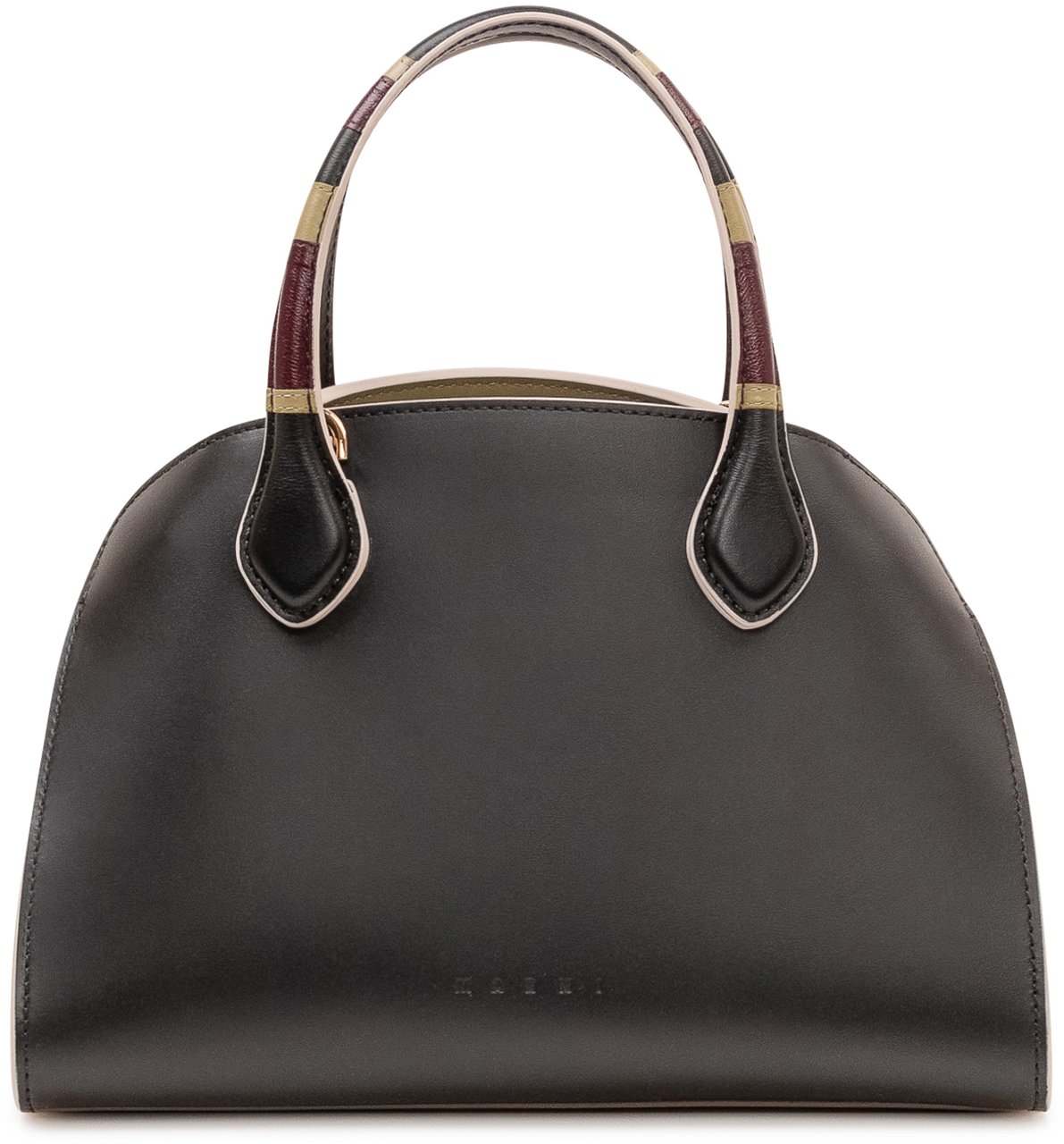 Marni Borsa Overlap Piccola con Tracolla Donkergrijs