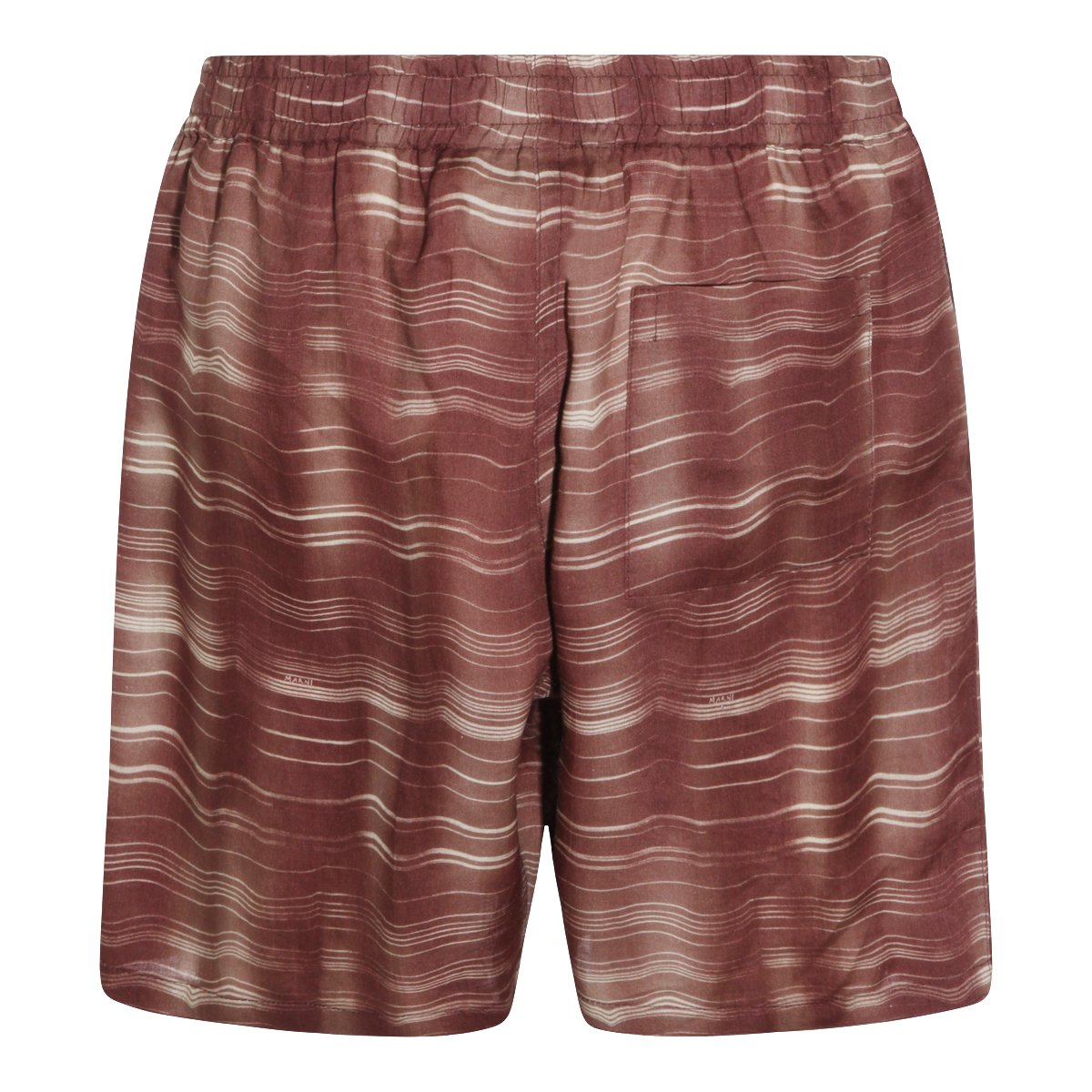 Marni Wavy Stripe Pattern Brown Shorts Bruin