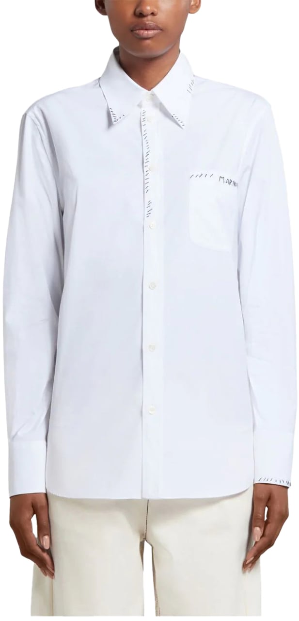 Marni camicia white Wit