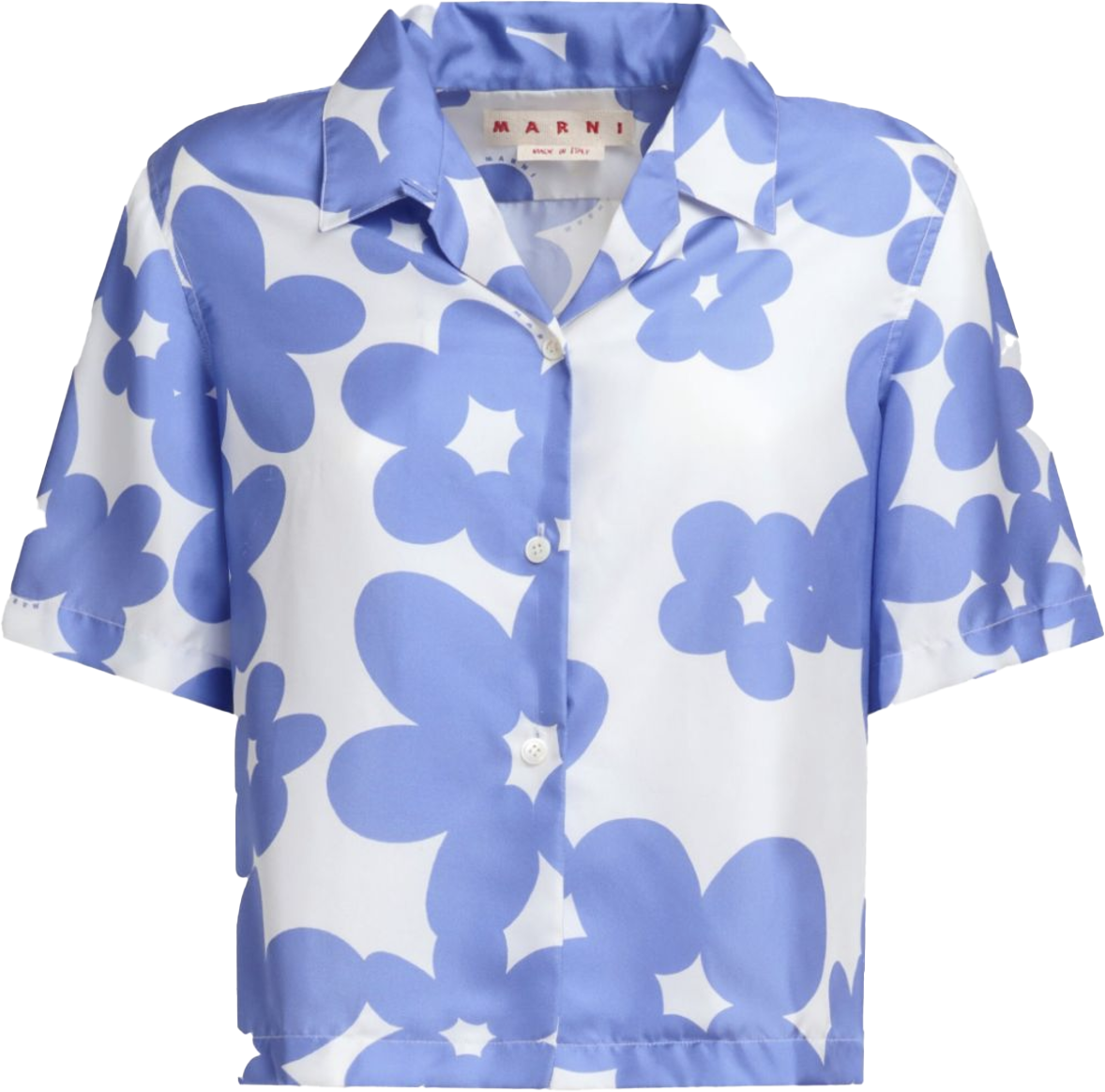 Marni Printed Shirt Blue/white Wit
