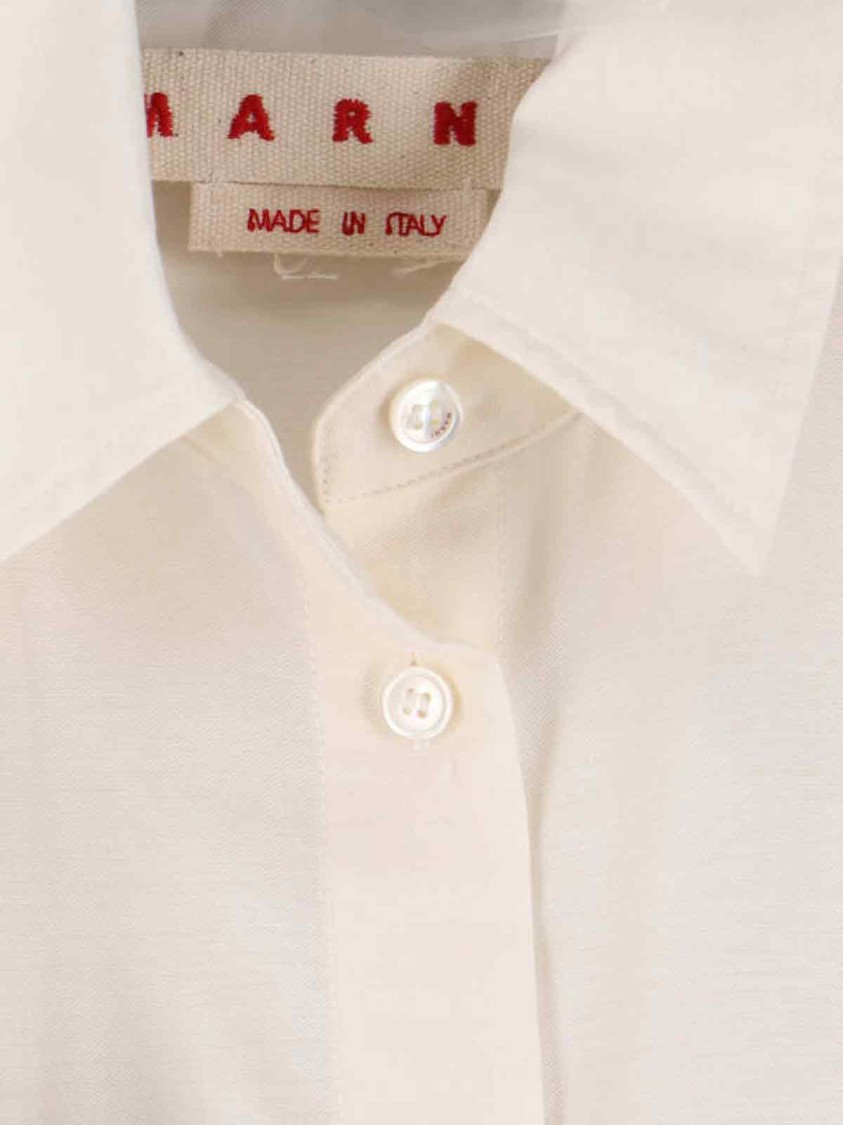 Marni Ruffle Shirt – Cream Neutraal