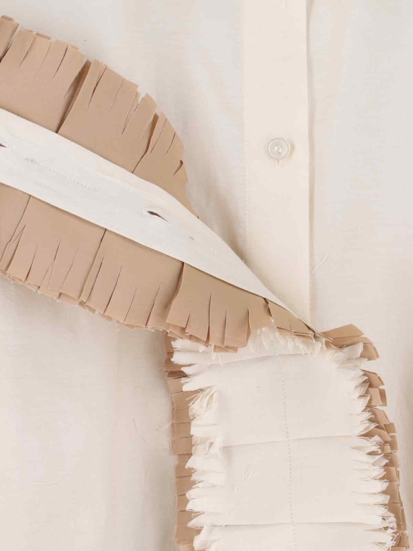Marni Ruffle Shirt – Cream Neutraal
