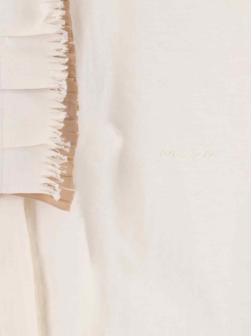Marni Ruffle Shirt – Cream Neutraal
