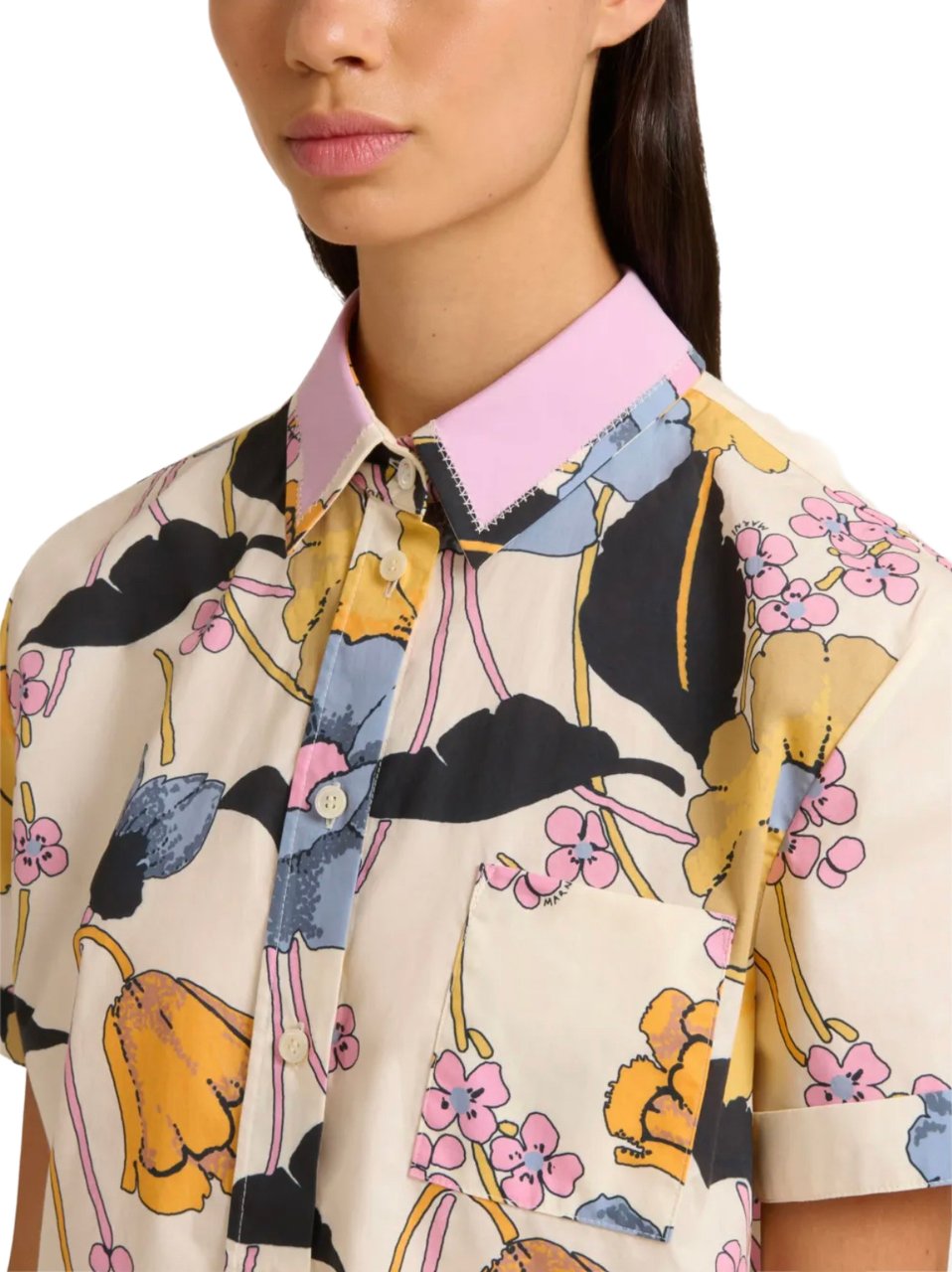 Marni Shirt Yellow Multi Color Geel
