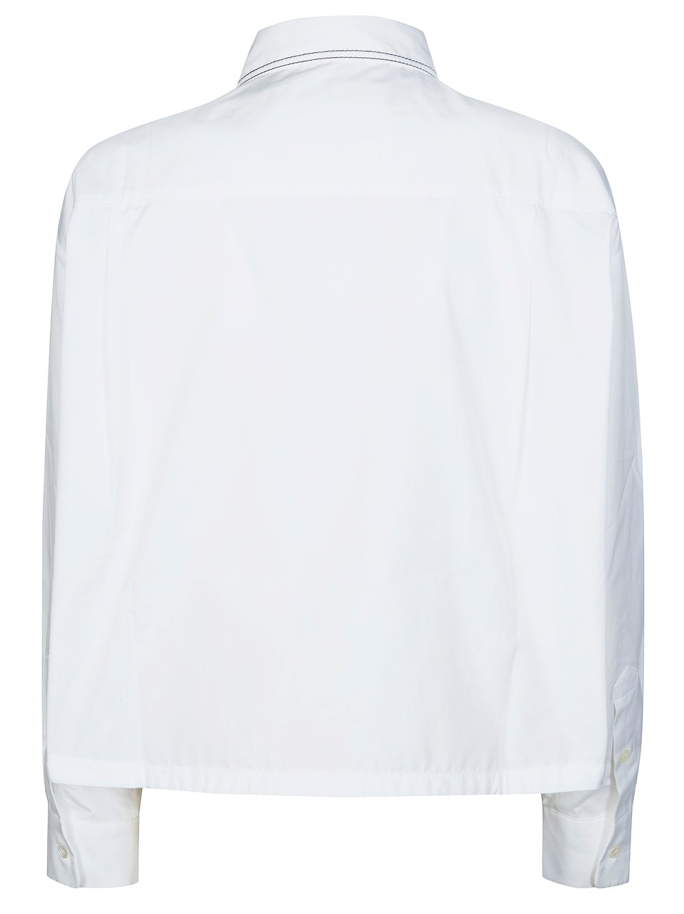 Marni White Piping Drawstring Cropped Shirt Wit
