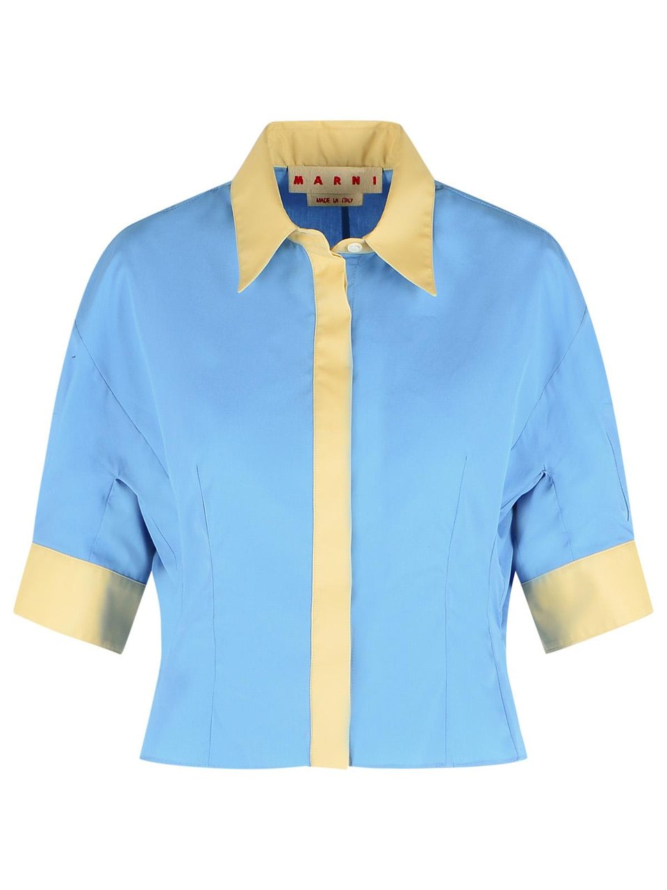 Marni Light Blue Cotton Shirt Blauw