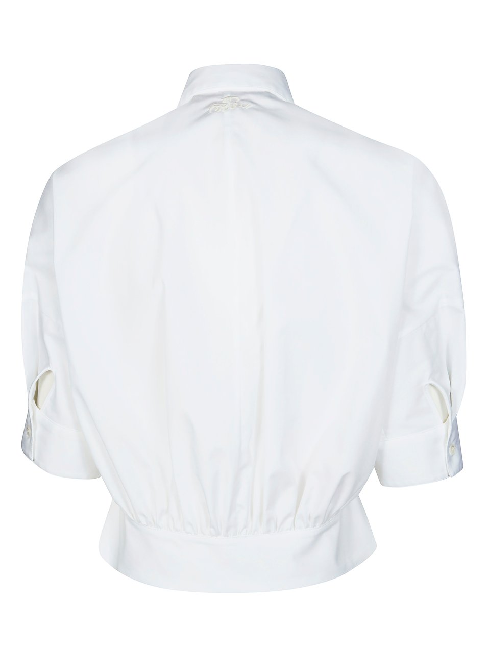 Marni White Puffed Short Sleeve Cropped Shirt Wit