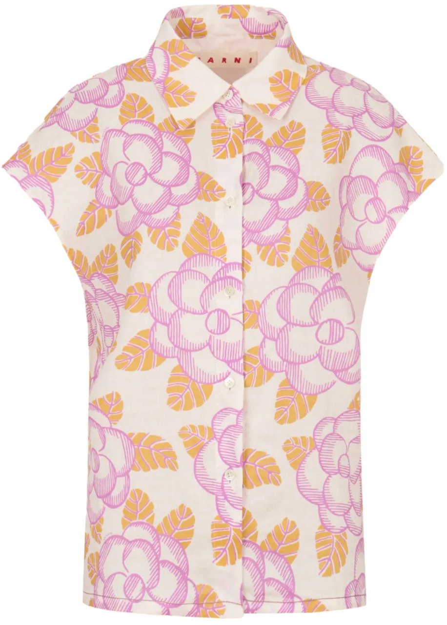 Marni Shirt Pink Multi Color Divers