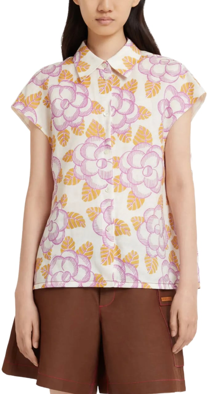 Marni Shirt Pink Multi Color Divers