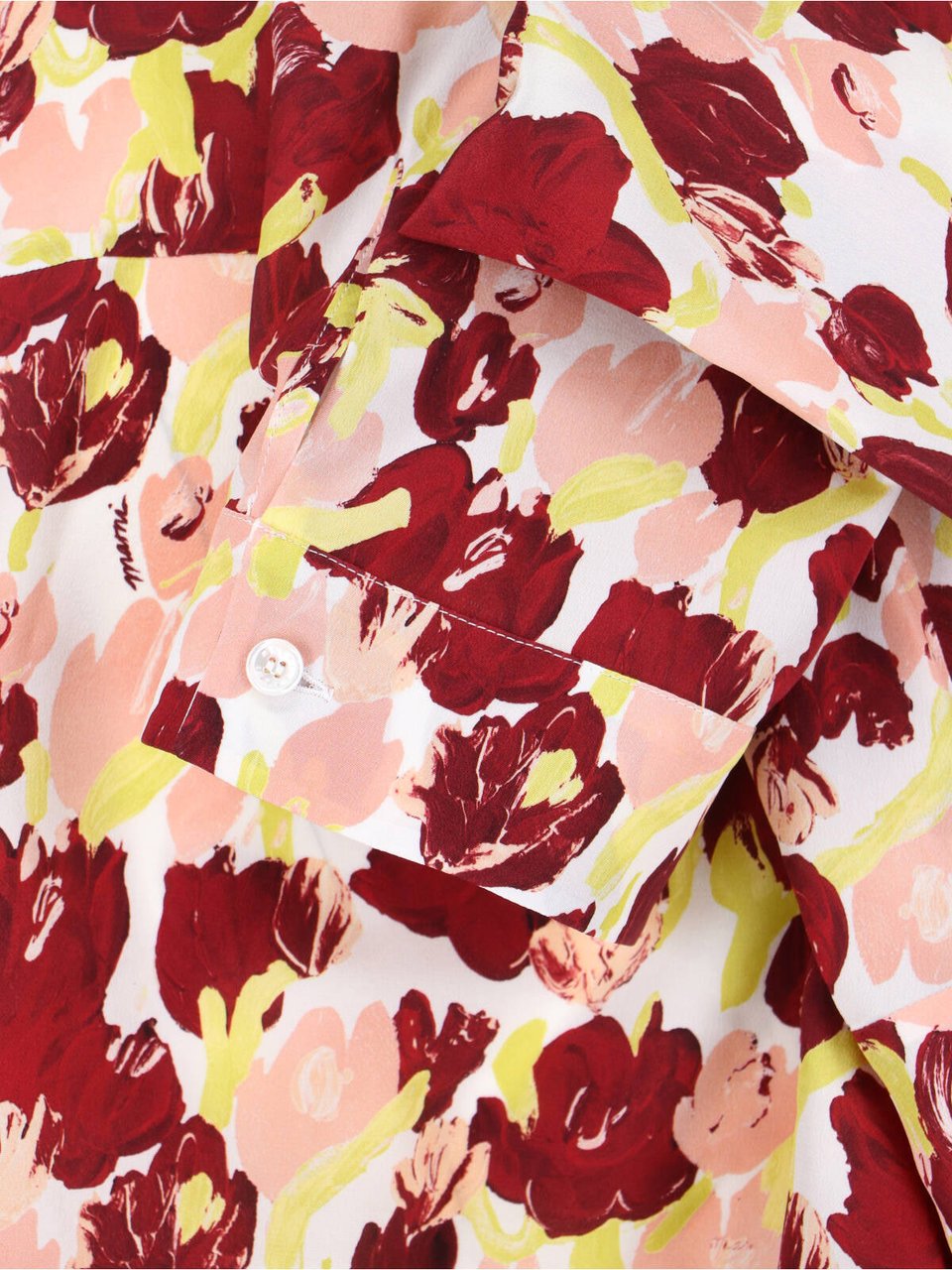 Marni Multicolor Floral Pattern Silk Shirt Roze