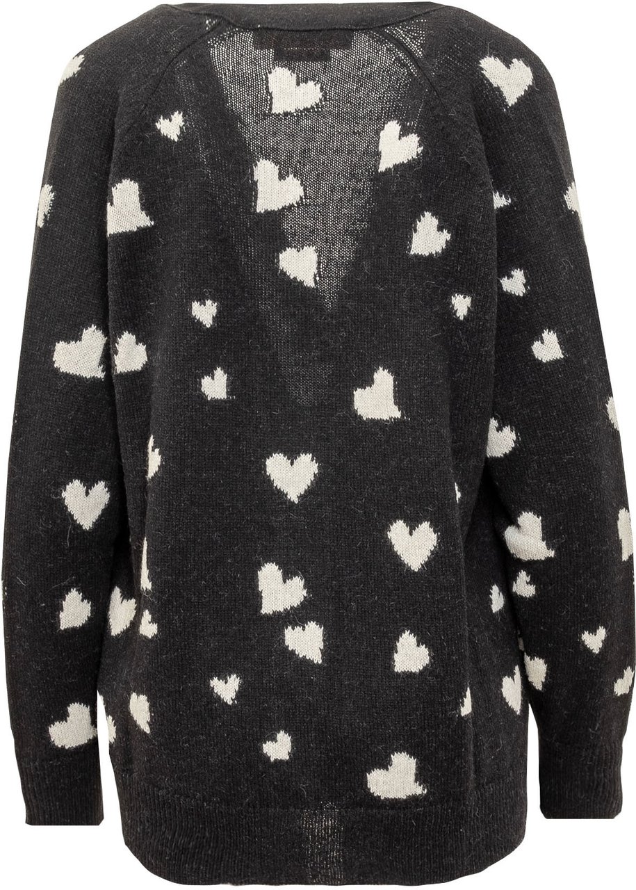 Marni Cardigan Bunch of Hearts Zwart