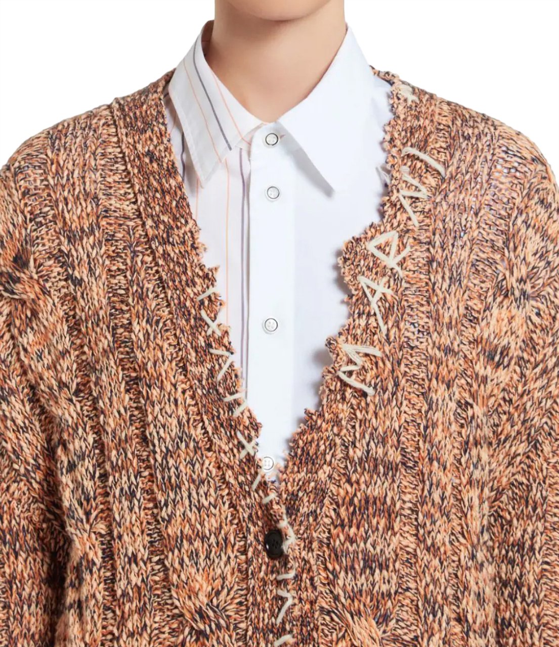 Marni Oversized Cardigan Rust Brown Divers