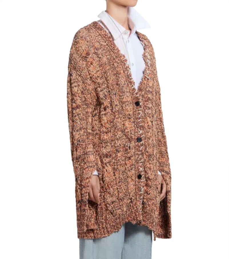 Marni Oversized Cardigan Rust Brown Divers