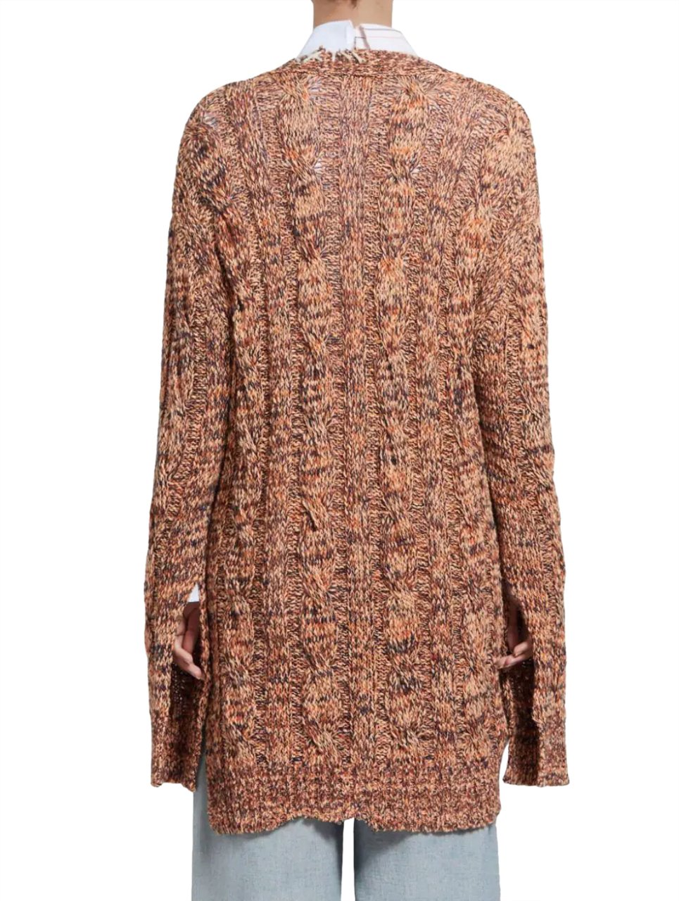 Marni Oversized Cardigan Rust Brown Divers