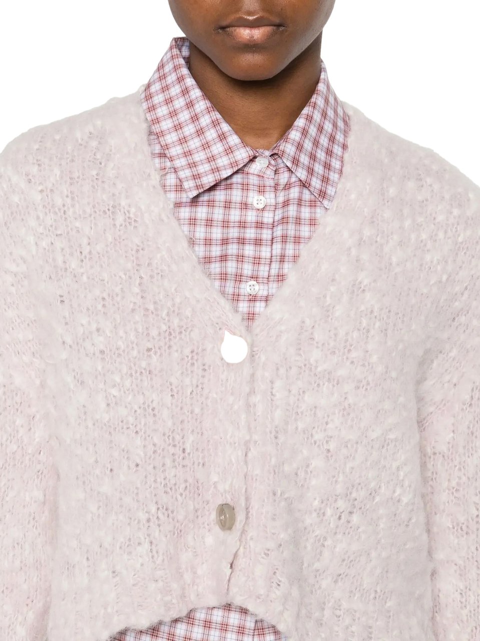 Marni Cropped Cardigan Pink Roze