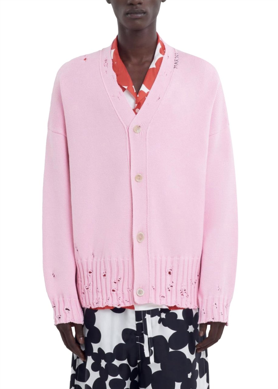 Marni Knitted Cardigan Pink Roze