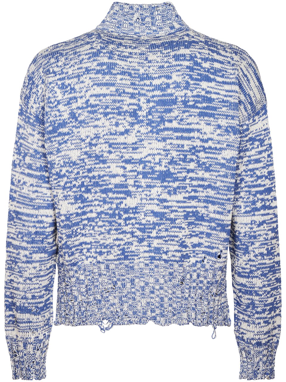 Marni Marled Pattern Zip-Up Sweater with High Collar Wit
