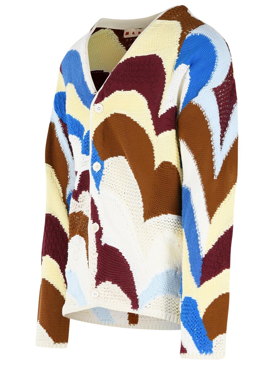 Marni Multicolor Cotton Cardigan Wit