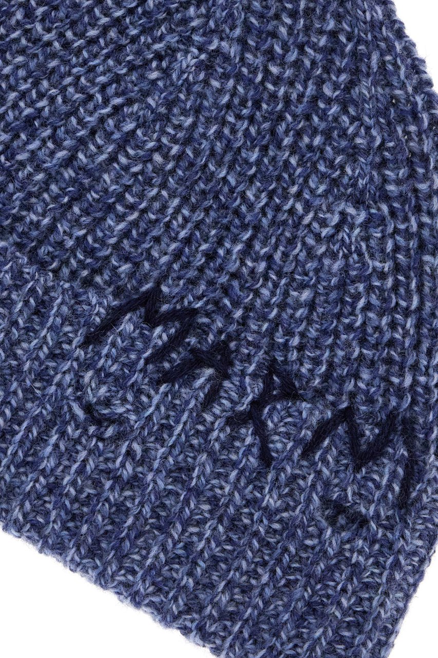 Marni Marni Melange blue wool beanie hat Blauw