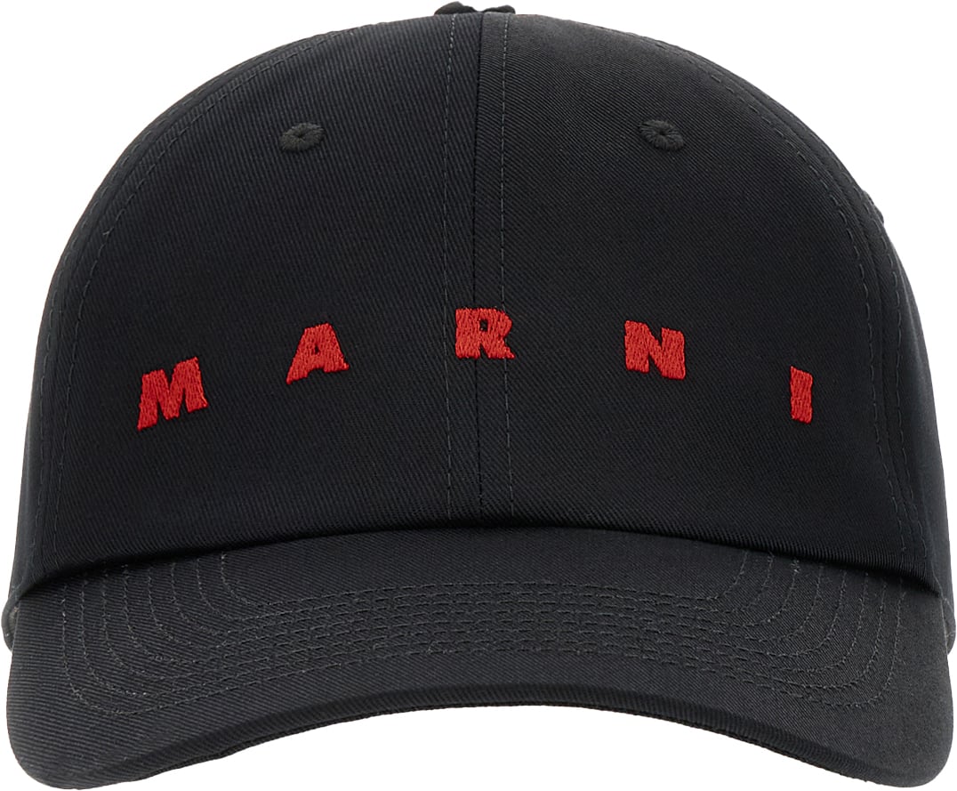 Marni Marni Black cotton baseball cap Zwart