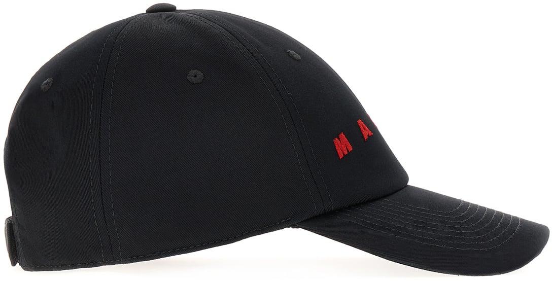 Marni Marni Black cotton baseball cap Zwart