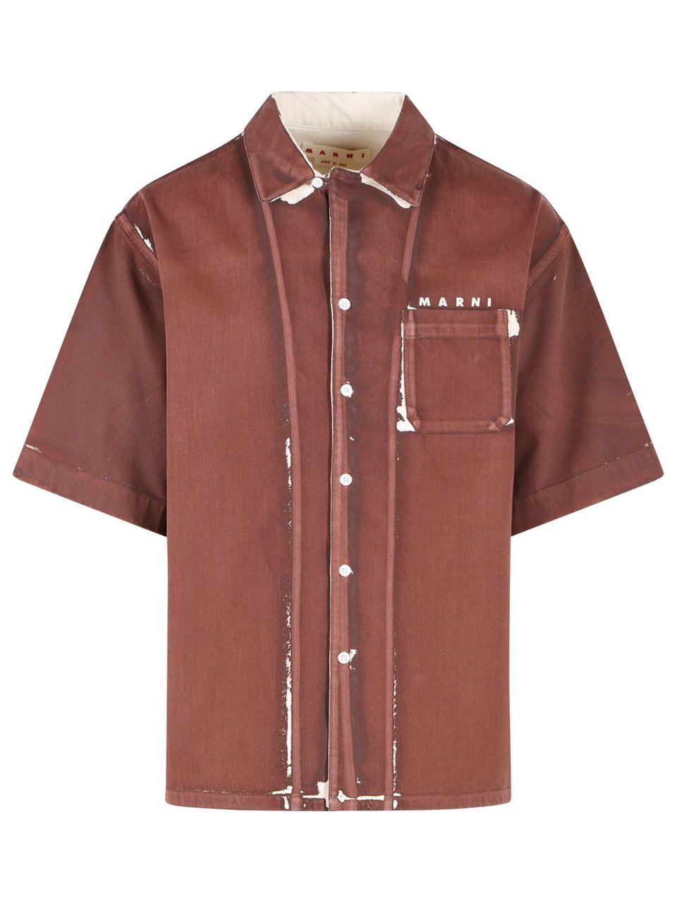 Marni Brown Cotton Shirt Bruin
