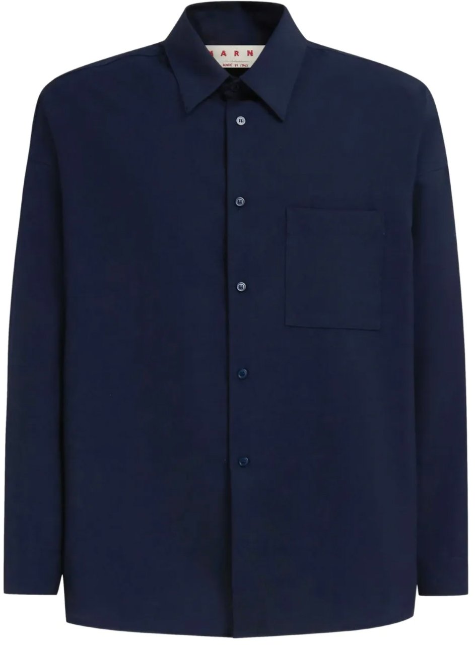 Marni L/s Shirt Blublack Zwart