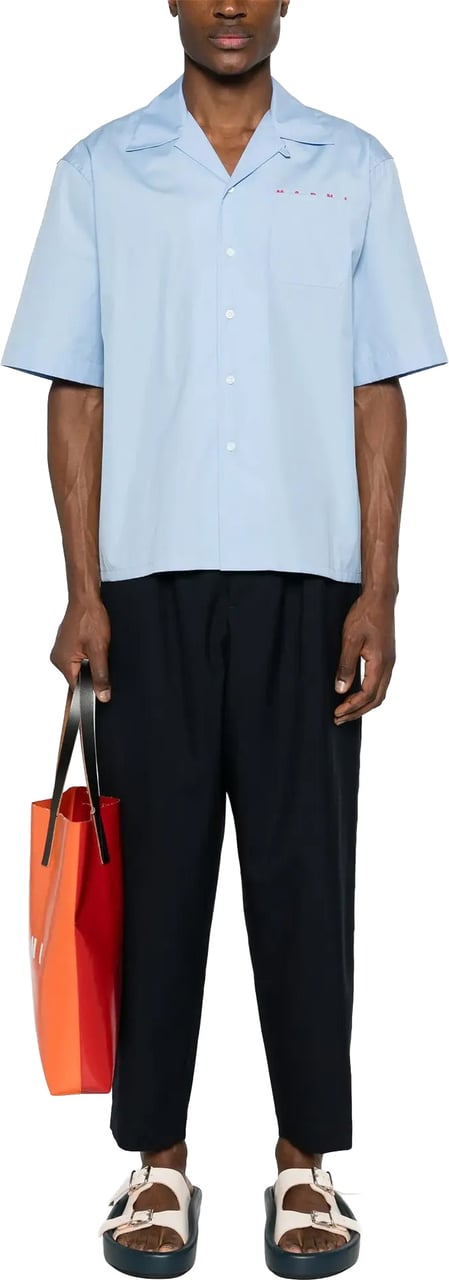Marni S/s Shirt Blue Blauw